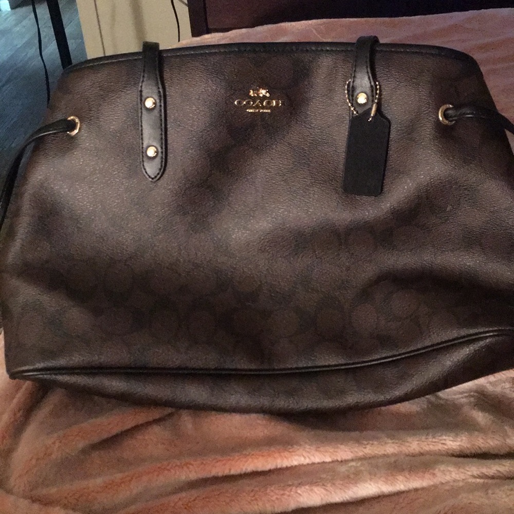 Brown coach purse